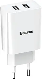 Зарядний пристрій Baseus Speed Mini Dual U Charger 10.5W White - мініатюра 2
