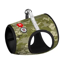 Шлея для собак WAUDOG Clothes з QR паспортом "Мілітарі" XS3 (222-4026) - мініатюра 2