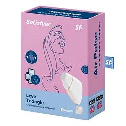 Вакуумний кліторальний стимулятор з вібрацією Satisfyer Love Triangle білий - мініатюра 7