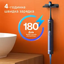 Електрична зубна щітка з футляром Bitvae S3 Smart 4 насадки Dark blue - мініатюра 2