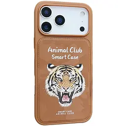 TPU+PC чохол Animal Club для Apple iPhone 17 Pro (6.3) Chocolate Brown