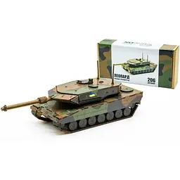 Дерев'яний 3D конструктор PuzzleOk Танк Леопард 206-0260, 206 деталей