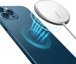 Бездротовий зарядний пристрій Baseus Simple Xiaomini Magnetic WXJK-F02 White - мініатюра 7