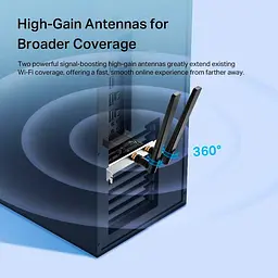WiFi-адаптер TP-Link Archer TX55E AX3000 BT5.2 PCI Express (ARCHER-TX55E) - мініатюра 3