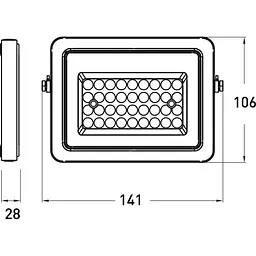 Прожектор Eurolamp LED з датчиком руху чорний (LED-FL-30/65(sensor)) - мініатюра 3