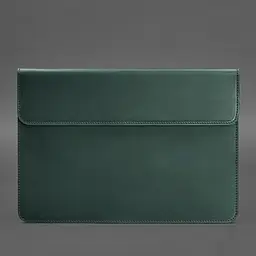 Шкіряний чохол-конверт BlankNote Crazy Horse на магнітах для MacBook 14 Зелений - мініатюра 4