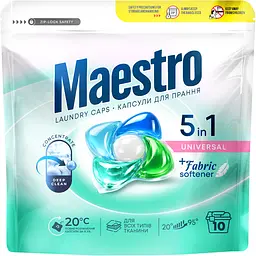 Капсули для прання Maestro Universal 10 шт. х 17 г