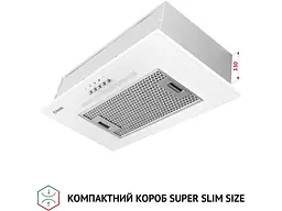 Витяжка Perfelli BI 5256 WH 700 LED - мініатюра 3