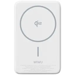 Портативний ЗП Power Bank WIWU Wi-P031 Magnetic з БЗП Qi2 30W 10000 mAh White