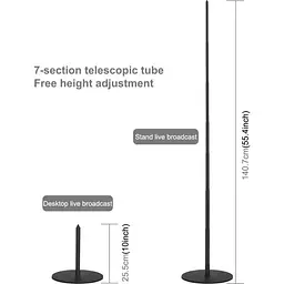 Кольцевая USB LED лампа Puluz PKT3039 10.2"+ настільне креплення 140 см - мініатюра 2