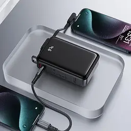 Павербанк ACEFAST M4 20000mAh PD 67W зовнішній акумулятор швидка зарядка LED чорний - мініатюра 7