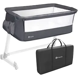 Кроватка приставная Lionelo THEO Dark gray