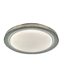 Люстра із пультом світлодіодна, стельовий світильник Goldlux 331878 Grazyna LED 1x48W 3000K/4000K/6000K 5300Lm IP44 сіра - мініатюра 3