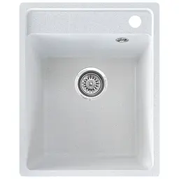 Мийка кухонна Valetti 85C гранітна 510х410 мм біла - мініатюра 4