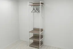 Шафа Гардероб Уні секція 3 серії Коннект Ferrum-decor 220x60x50см Білий метал ДСП Дуб Сонома Трюфель 32 мм (FRD-104534) - мініатюра 5