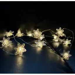 Гірлянда Chomik Сніжинки струна 2,2 м, 20 LED теплий білий, 2АА (5900779854208) - мініатюра 5