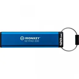USB флеш накопичувач Kingston 128GB IronKey Keypad 200 Type-C Encrypted Blue USB 3.2 (IKKP200C/128GB) - мініатюра 3