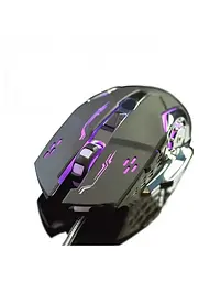 Комп'ютерна мишка XO M10 Gaming Mechanical 6-Button Light Emitting Wiчервоний Mouse Чорна Деф.пак