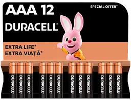 Лужні батареї Duracell AAA, 12 шт. (6409626) - мініатюра 2