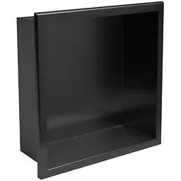 Вбудована полиця Rea 30x30 black matt з обідком REA-05603, Чорний матовий