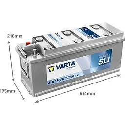 Акумулятор Varta Promotive SLI 12В 130Аг 1000А (EN) L+ (630052100) - мініатюра 2