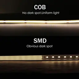 Білі світлодіодні стрічки COB, 16,4 фути, 4000K, яскравий натуральний білий колір, 12 В, 1600 світлодіодів, CRI90 - мініатюра 5