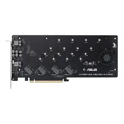 Плата-адаптер PCIe ASUS Hyper M.2 X16 PCIe 3.0 X4 Expansion Card GEN 4 - мініатюра 2