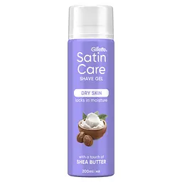 Гель для гоління Satin Care Shea Butter Silk Для сухої шкіри 200 мл (7702018012466) - мініатюра 1