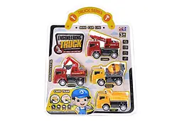 Набір іграшкових машинок будівельних інерційних Engineering Truck FL499 на блістері р.34х28х4, 5см