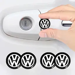 Наклейка з логотипом Volkswagen №1 для автоключів d=15 мм Пластикова об'ємна (Завод) - мініатюра 3