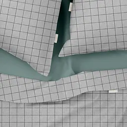 Комплект постільної білизни Cosas полуторний з простирадлом на резинці GREY GEOMETRY CS5 160 x 220 см (CellAshgrey_El-104Ashmint_160) - мініатюра 3