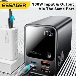 Акумулятор зовнішній Essager F3002 Series 27000mAh Large Capacity Power Bank 220W - мініатюра 3