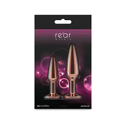 Набор анальных пробок NS Novelties Rear Assets - Tapered Trainer Kit - Rose Gold - миниатюра 4