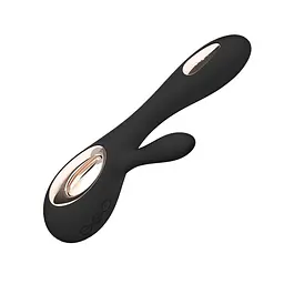 Вібратор-кролик LELO Soraya Wave Black, манливі рухи стовбура - мініатюра 5