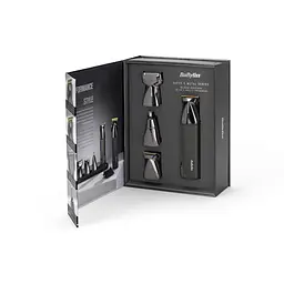 BaByliss Набір для стрижки Super-X Metal Black Edition, для голови, вусів, бороди,носа і тіла, акум., насадок-15, сумка для зберігання, підставка, сталь, чорний - мініатюра 8
