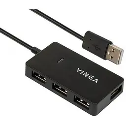 Концентратор Vinga USB2.0 to 4xUSB2.0 HUB (VHA2A4N)