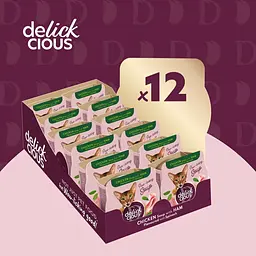 Суп для котів Delickcious з курки з шинкою та шпинатом 80 г - мініатюра 6
