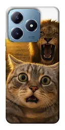Чохол Demsky Shocked cat and lion для Realme C63 4G