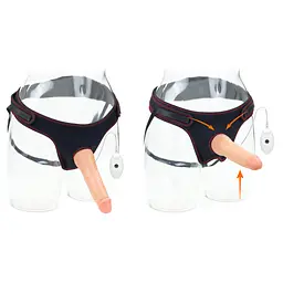 Страпон LoveToy Easy Strapon Set 7.5'' 19 см тілесний - мініатюра 6