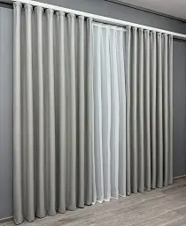 Комплект штор VR-Textil Scandi блэкаут 2 шт 150x270 см серый (1900ш) - миниатюра 3