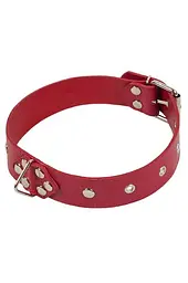 Нашийник червоний Leather Restraints Collar від sLash - мініатюра 1