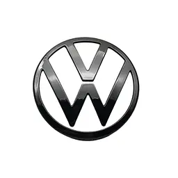 Емблема задня Volkswagen чорна 115мм пластик (на скотчі)