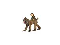 Фігурка KIDS TEAM ANIMALS тварини "Сафарі" Q9899-A81 самка Мандріл з дитиною