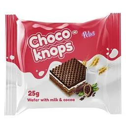 Вафля Polus Choco Knops з Молочною та какао начинкою 25 г