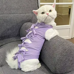 Одяг для котів після операції Holley Bow-knots Purple M