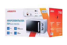 Мікрохвильова піч, 20л, мех.керув., 800Вт, відкр.ручкою, сріблястий ARDESTO kuh0015130 - мініатюра 6
