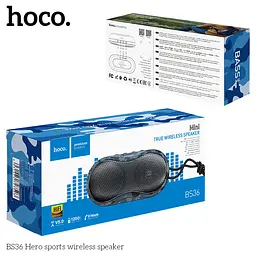 Портативна акустика Hoco Hero sports BT5.0 TWS BS36 чорна - мініатюра 2