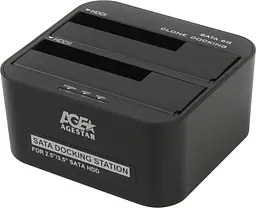 Док-станція AgeStar 3UBT6 для 2xHDD/SSD 2.5"/3.5" SATA USB 3.0 black (3UBT6-6G)