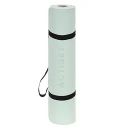 Килимок спортивний Actiget TPE 183 x 61 x 0.6 см для йоги та фітнесу ACT0024 Mint/Grey - мініатюра 4