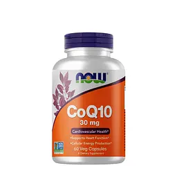 Натуральна добавка NOW CoQ-10 30 mg, 60 вегакапсул